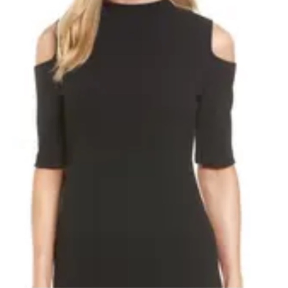 Elegant Black Cold Shoulder Dress